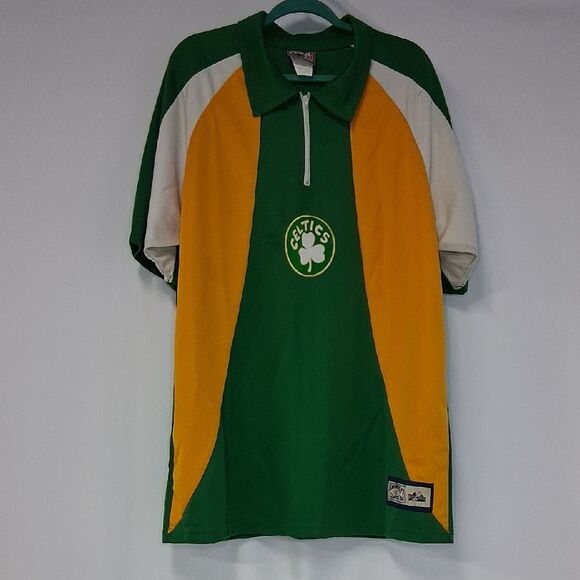 HARDWOOD CLASSICS BOSTON CELTICS WARM UP JACKET FTL-05-098 - Picture 1 of 7